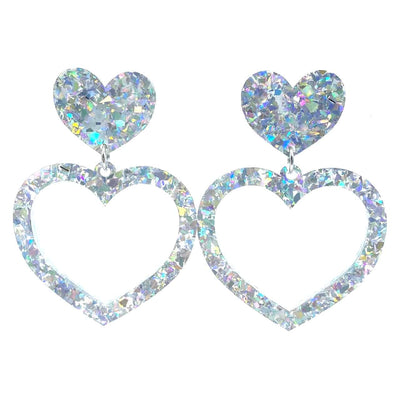 Haus of Dizzy Crystal Barbie Heart Earrings