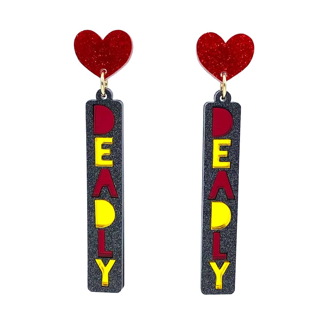 Haus of Dizzy Limited Edition 'Deadly' Stacked Mirror Earrings