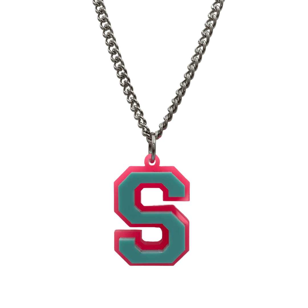 Varsity initial online necklace