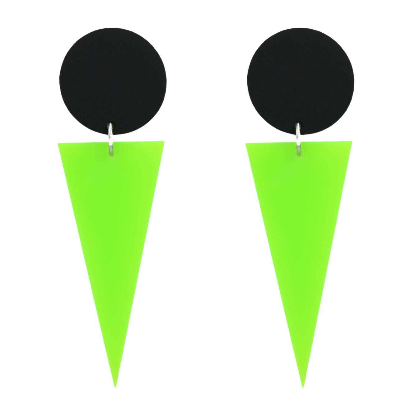 Haus of Dizzy Neon Green Cone Earrings