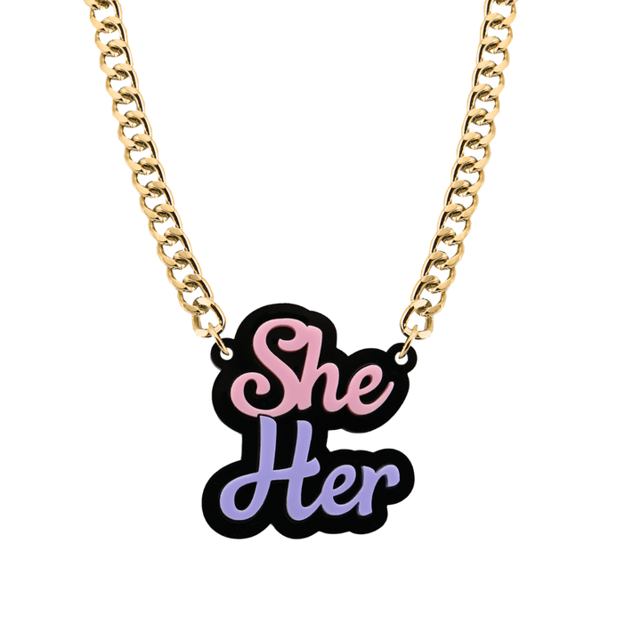Haus of Dizzy Custom Pronouns Necklace