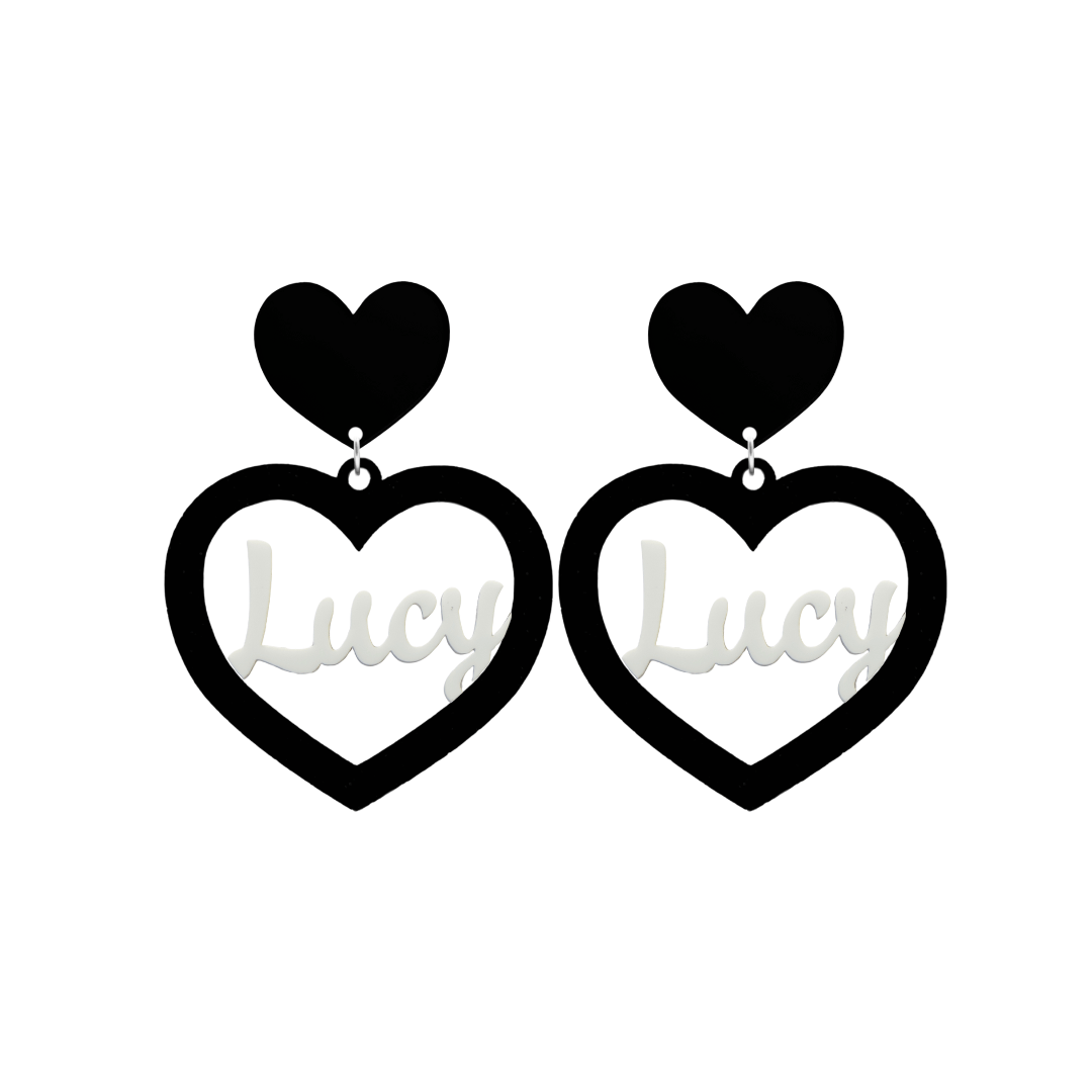 Haus of Dizzy 3D Custom Heart Earrings