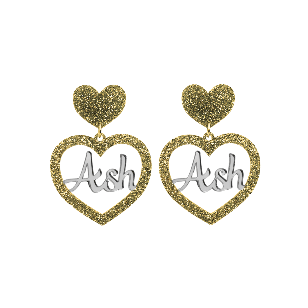 Haus of Dizzy 3D Custom Heart Earrings