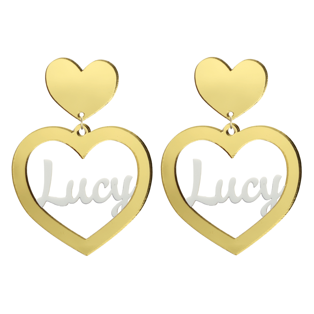 Haus of Dizzy 3D Custom Heart Earrings