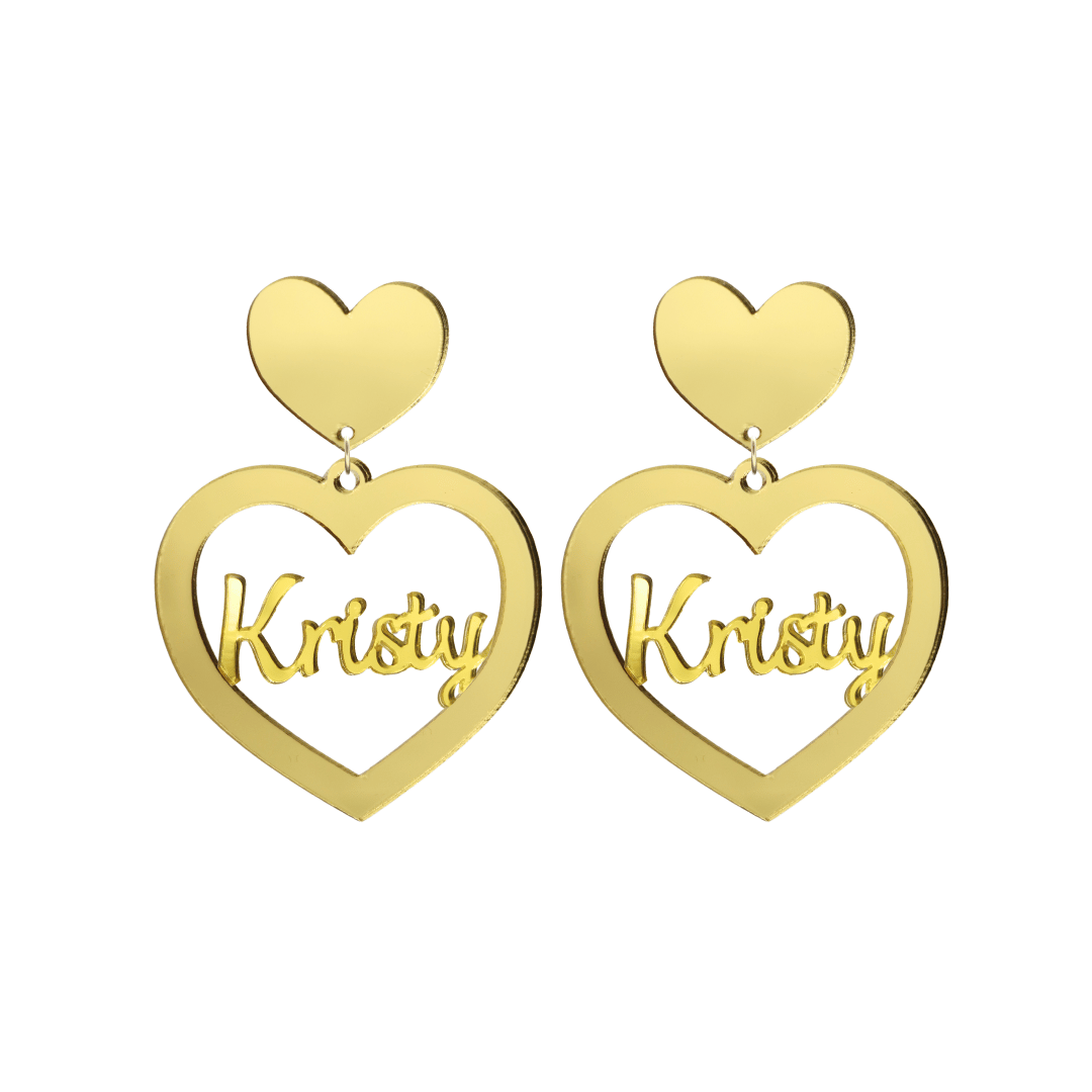 Haus of Dizzy 3D Custom Heart Earrings