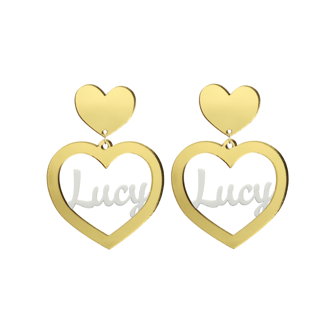 Haus of Dizzy 3D Custom Heart Earrings