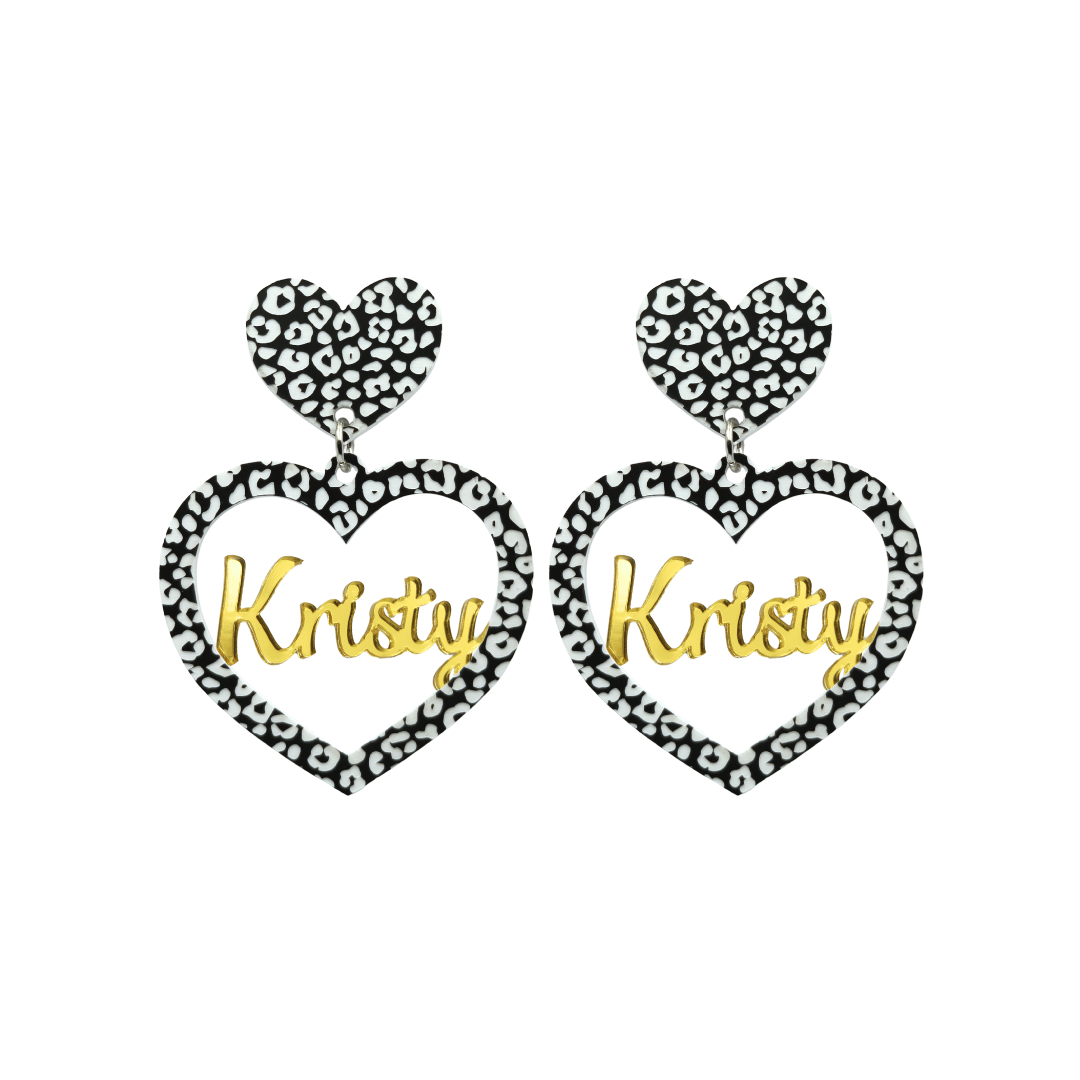 Haus of Dizzy 3D Custom Heart Earrings