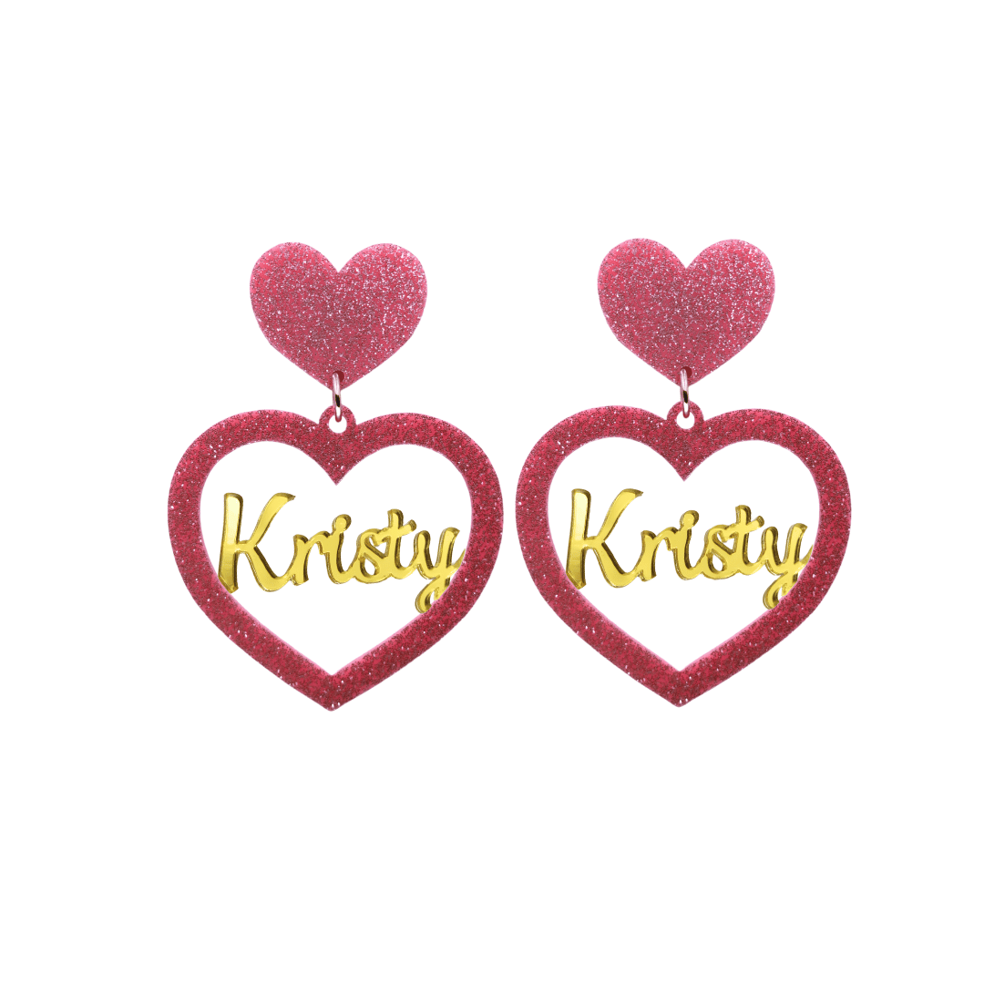 Haus of Dizzy 3D Custom Heart Earrings