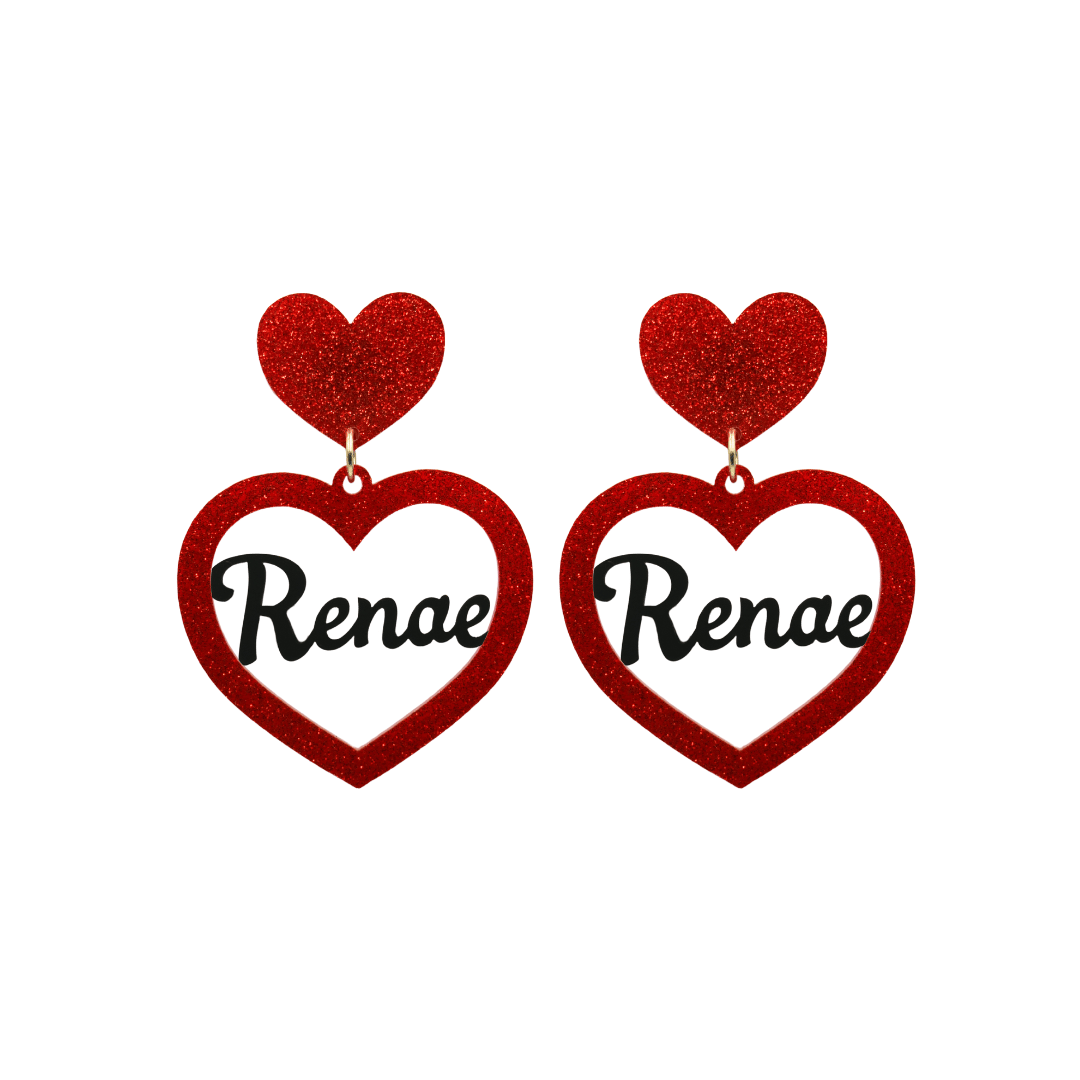 Haus of Dizzy 3D Custom Heart Earrings