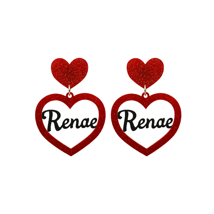 Haus of Dizzy 3D Custom Heart Earrings