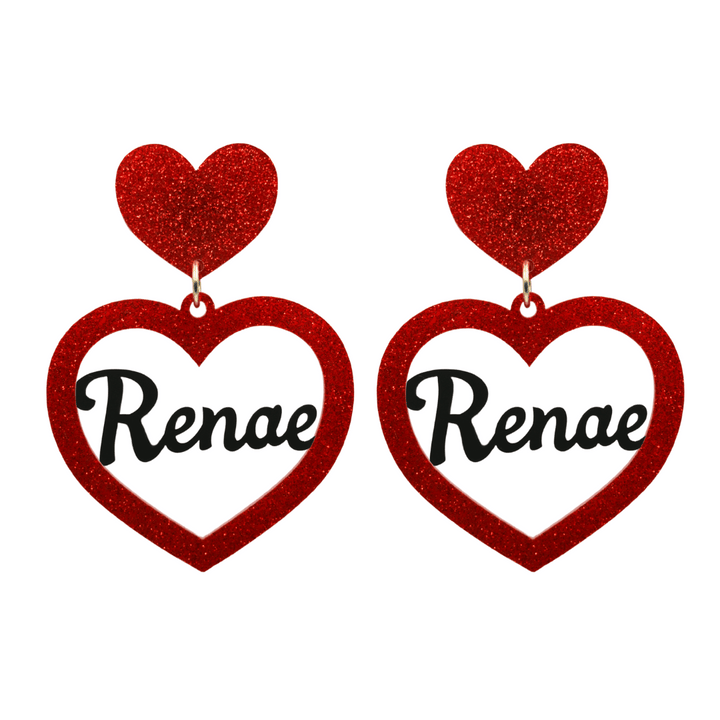 Haus of Dizzy 3D Custom Heart Earrings