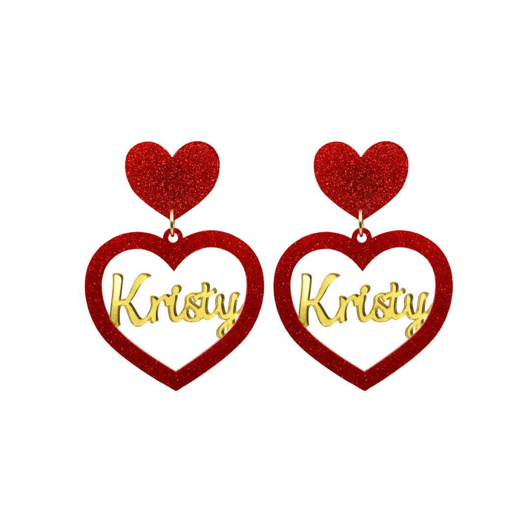 Haus of Dizzy 3D Custom Heart Earrings