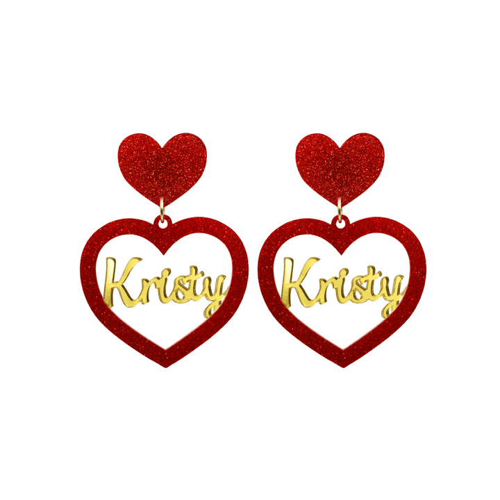 Haus of Dizzy 3D Custom Heart Earrings