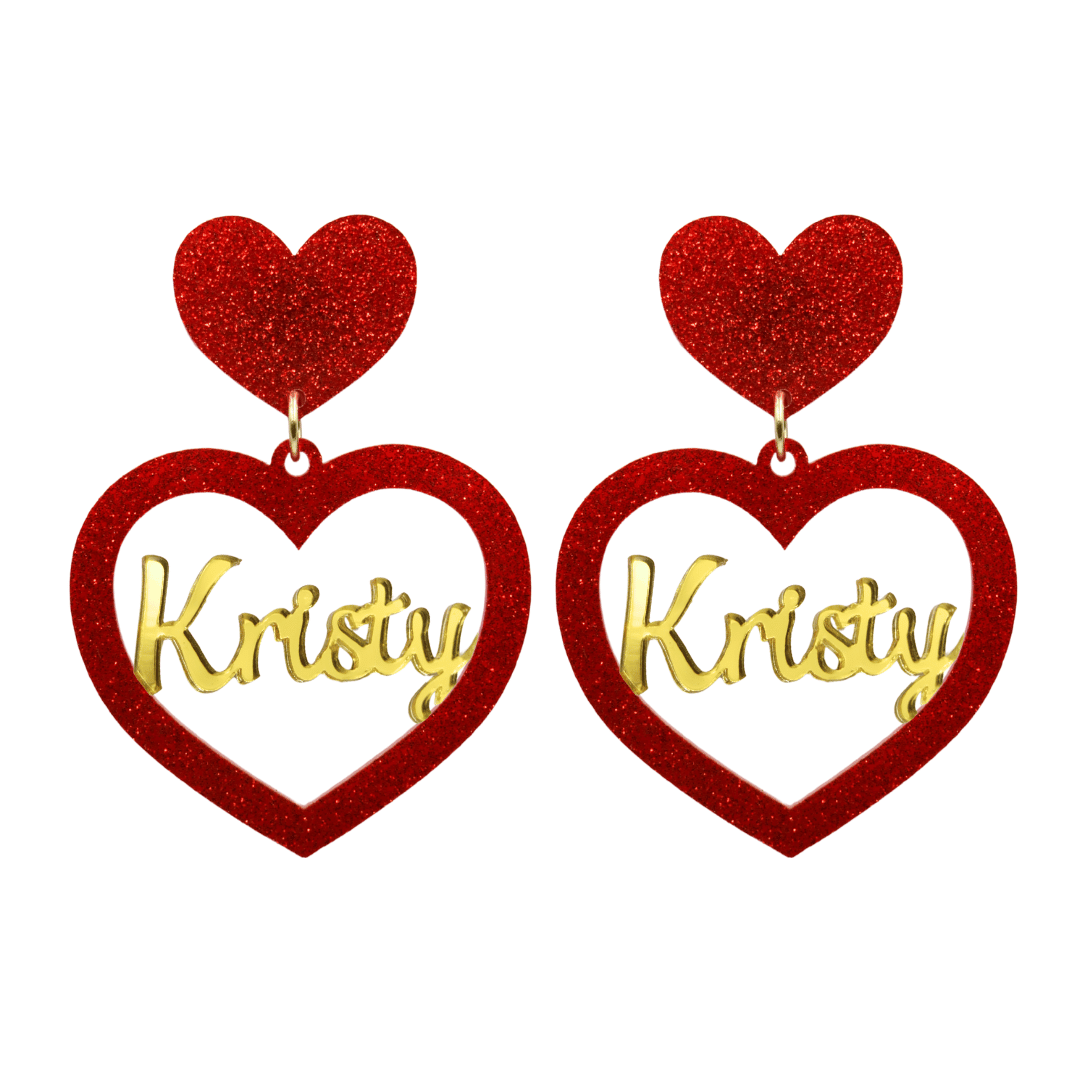 Haus of Dizzy 3D Custom Heart Earrings