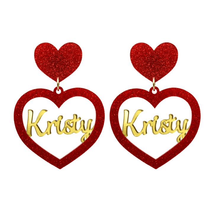 Haus of Dizzy 3D Custom Heart Earrings