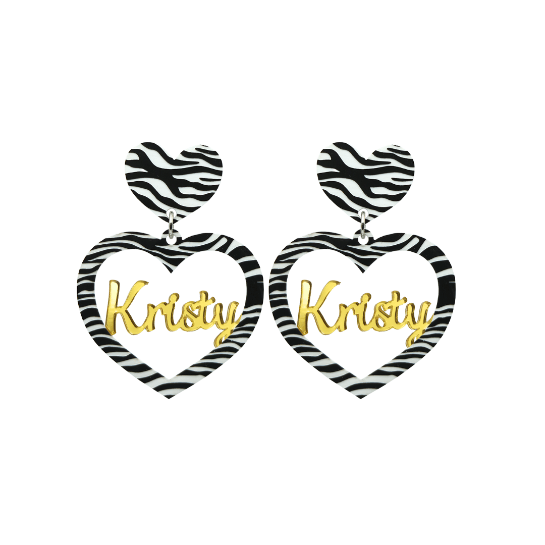 Haus of Dizzy 3D Custom Heart Earrings