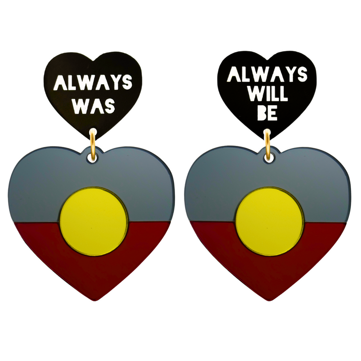 Haus of Dizzy 'Always was, Always Will Be' Mirror Heart Earrings