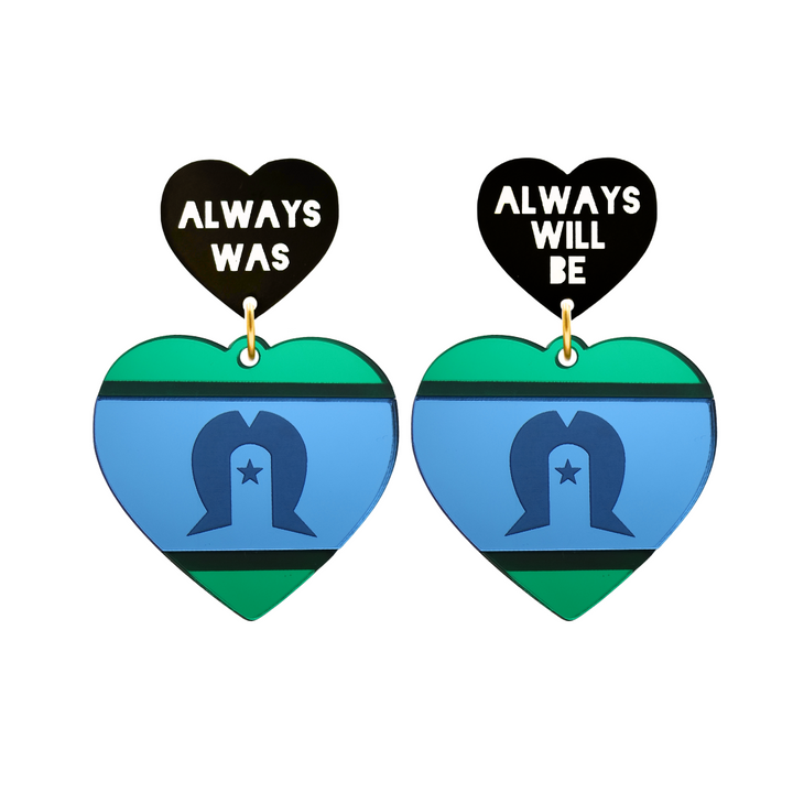 Haus of Dizzy 'Always was, Always Will Be' Mirror Heart Earrings