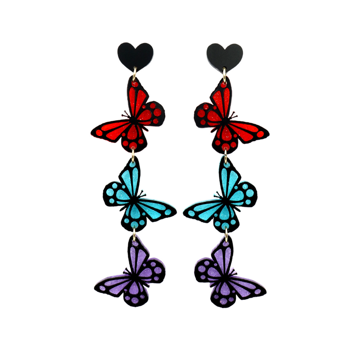 Haus of Dizzy Triple 'Beautiful Budya Budya' Earrings