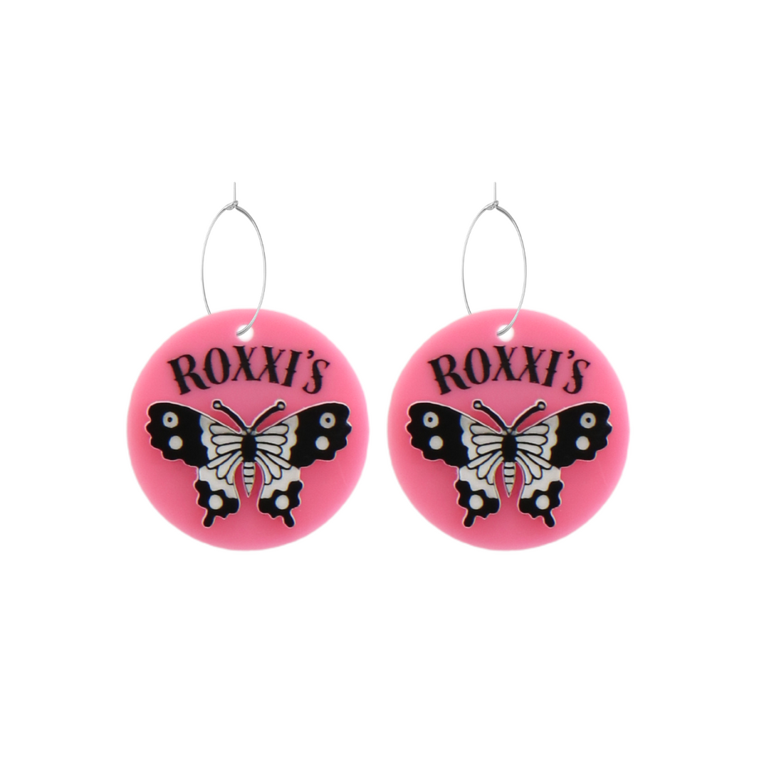 Haus of Dizzy x Roxxi's Poolroom 'Butterfly' Hoop Earrings