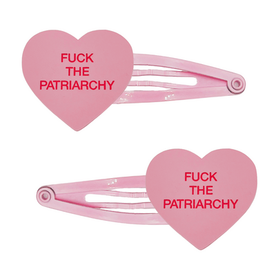 Haus of Dizzy Pronoun 'Gentle Reminder' Candy Heart Hair Clips