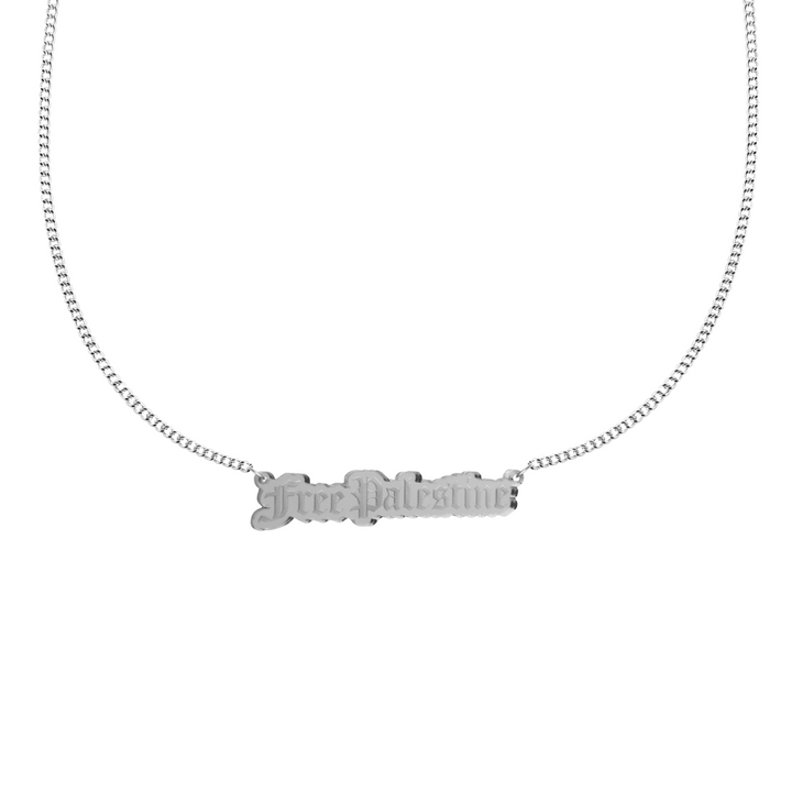 Haus of Dizzy 'Free Palestine' Plate Necklace🇵🇸