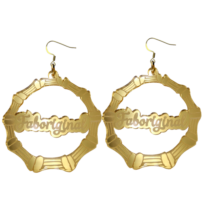 Haus of Dizzy 'Faboriginal' Bamboo Hoop Earrings