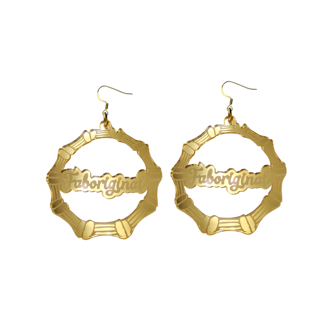 Haus of Dizzy 'Faboriginal' Bamboo Hoop Earrings