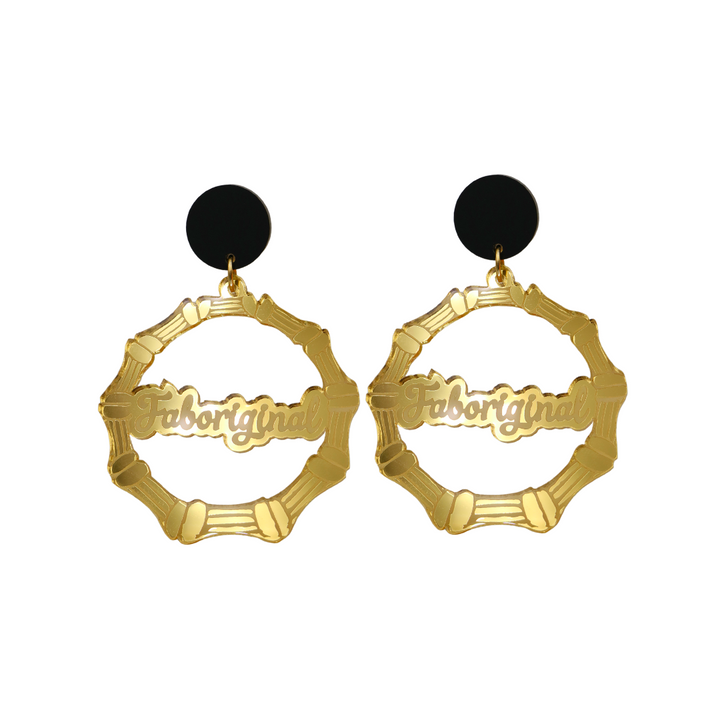 Haus of Dizzy 'Faboriginal' Bamboo Hoop Earrings