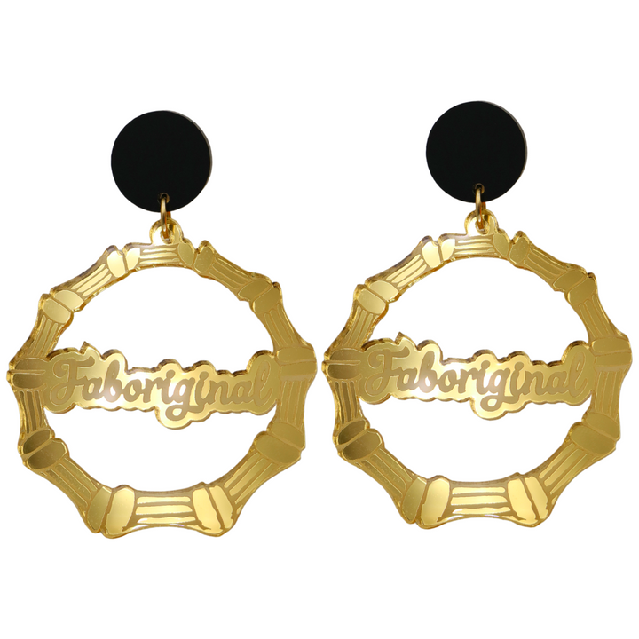 Haus of Dizzy 'Faboriginal' Bamboo Hoop Earrings