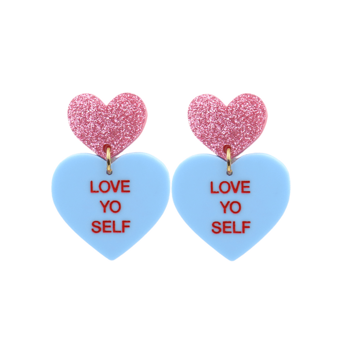 Haus of Dizzy 'Gentle Reminder' Candy Heart Earrings