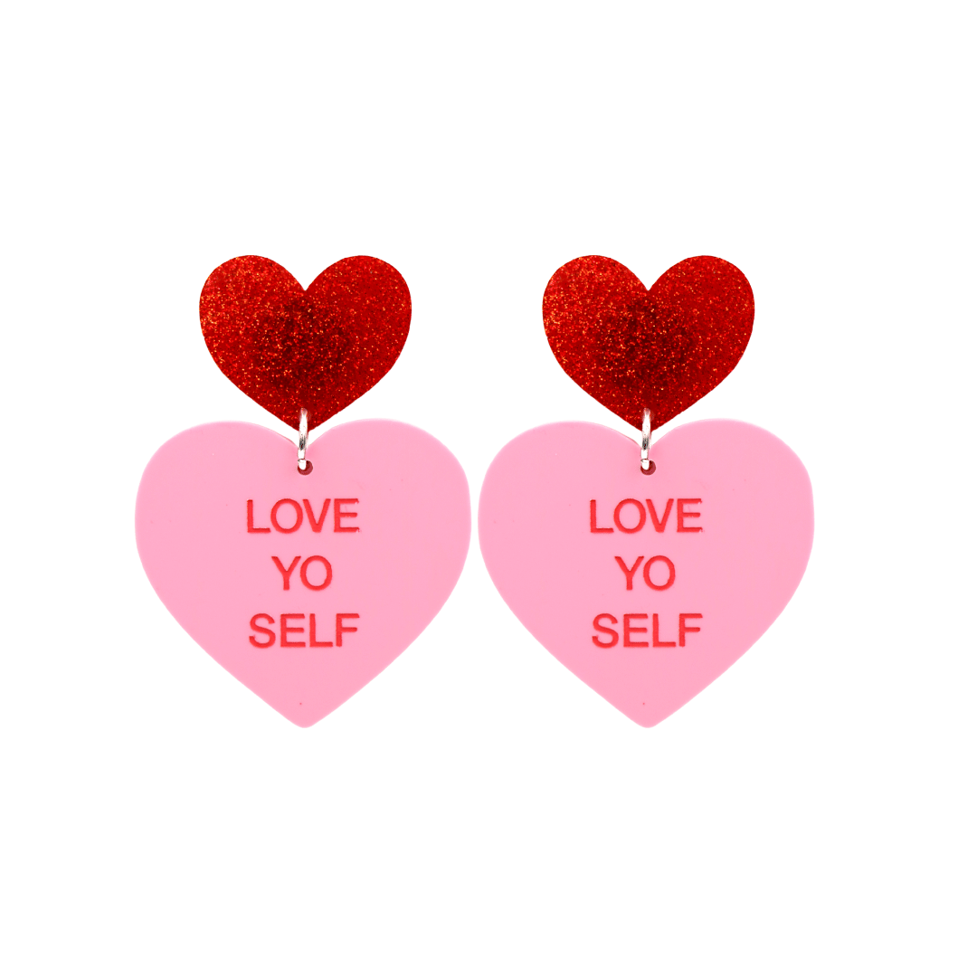 Haus of Dizzy 'Gentle Reminder' Candy Heart Earrings