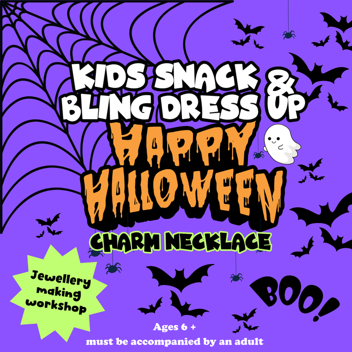 Kids Snack & Bling Dress-Up: Halloween Charm Necklace Workshop!