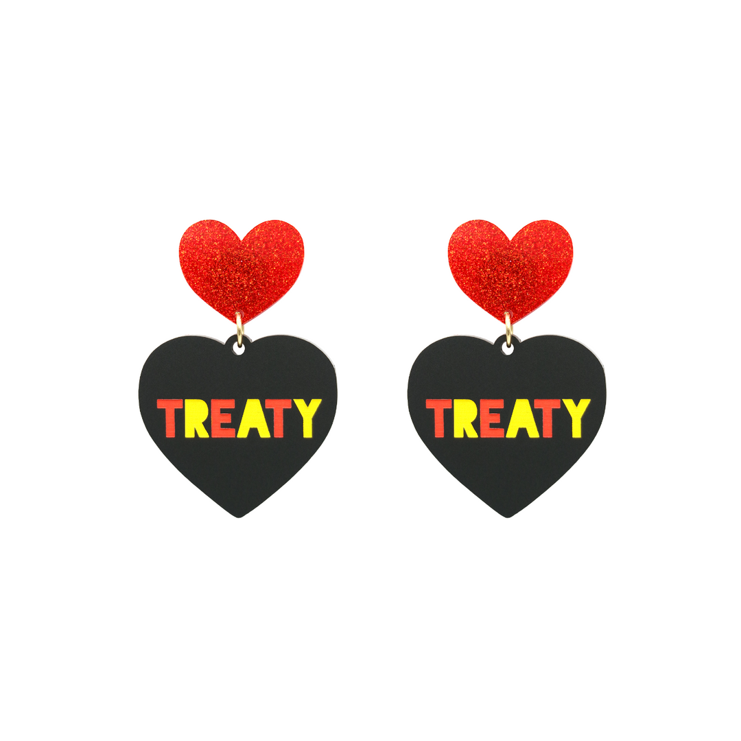 Haus of Dizzy 'Treaty' Heart Earrings