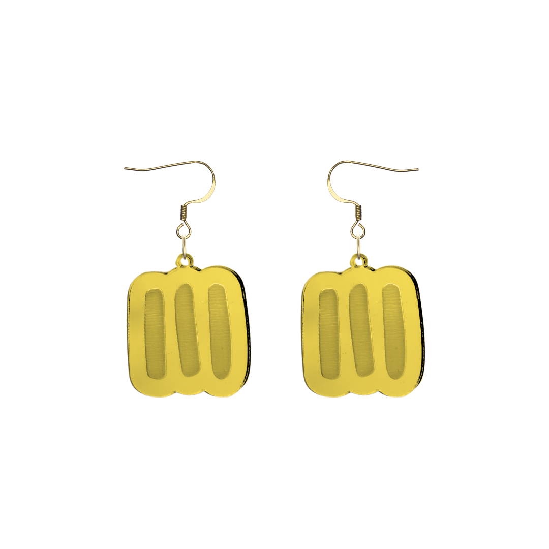 Haus of Dizzy Blak Collection - 'Markings' Mirror Earrings