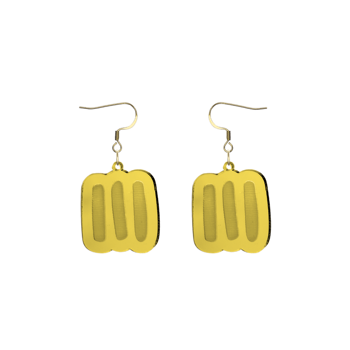 Haus of Dizzy Blak Collection - 'Markings' Mirror Earrings