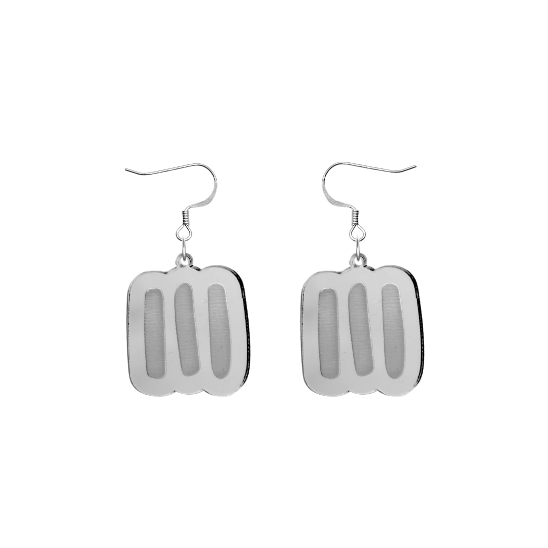 Haus of Dizzy Blak Collection - 'Markings' Mirror Earrings