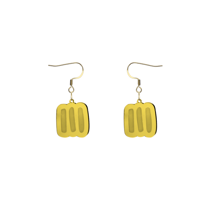 Haus of Dizzy Blak Collection - 'Markings' Mirror Earrings