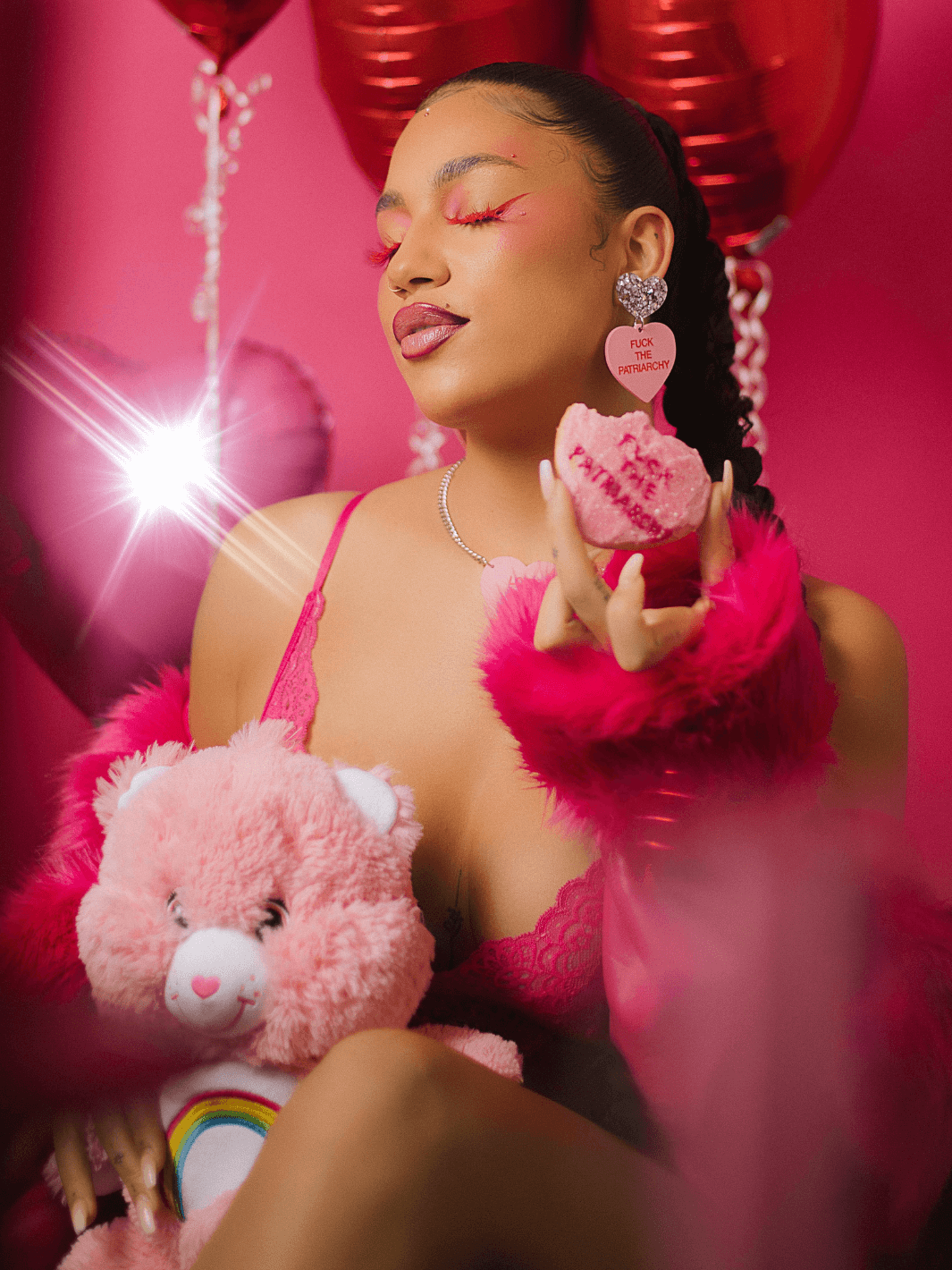 Haus of Dizzy 'Pronoun' Gentle Reminder Candy Heart Earrings