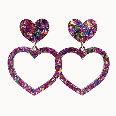 Haus of Dizzy 'Aladdin' Barbie Heart Earrings