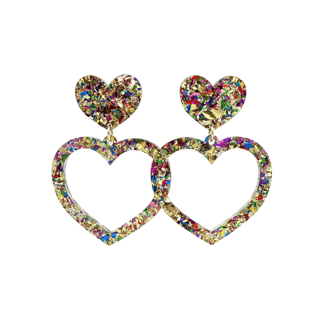 Haus of Dizzy 'Aladdin' Barbie Heart Earrings