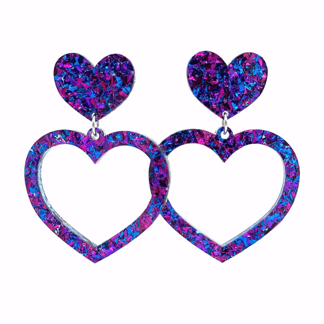 Haus of Dizzy 'Aladdin' Barbie Heart Earrings