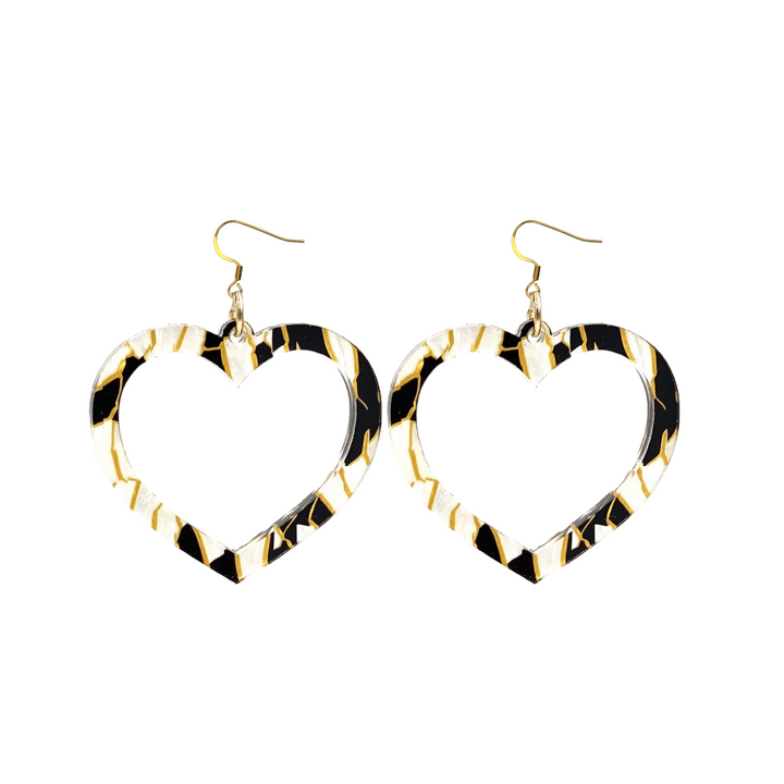 Haus of Dizzy Tiger Barbie Heart Earrings