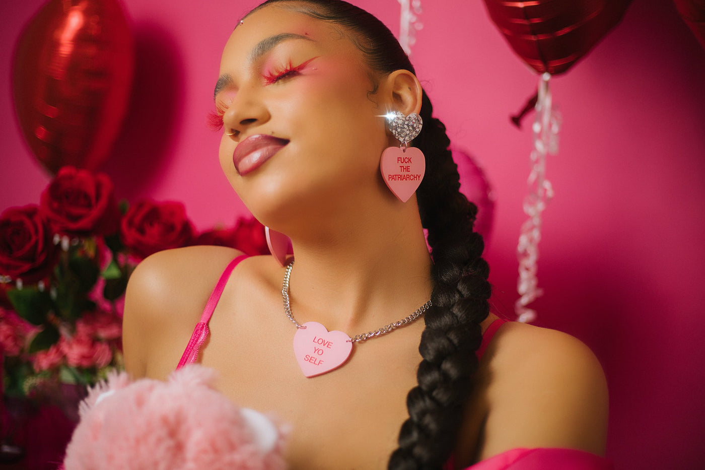Haus of Dizzy Gentle Reminder Candy Heart Earrings