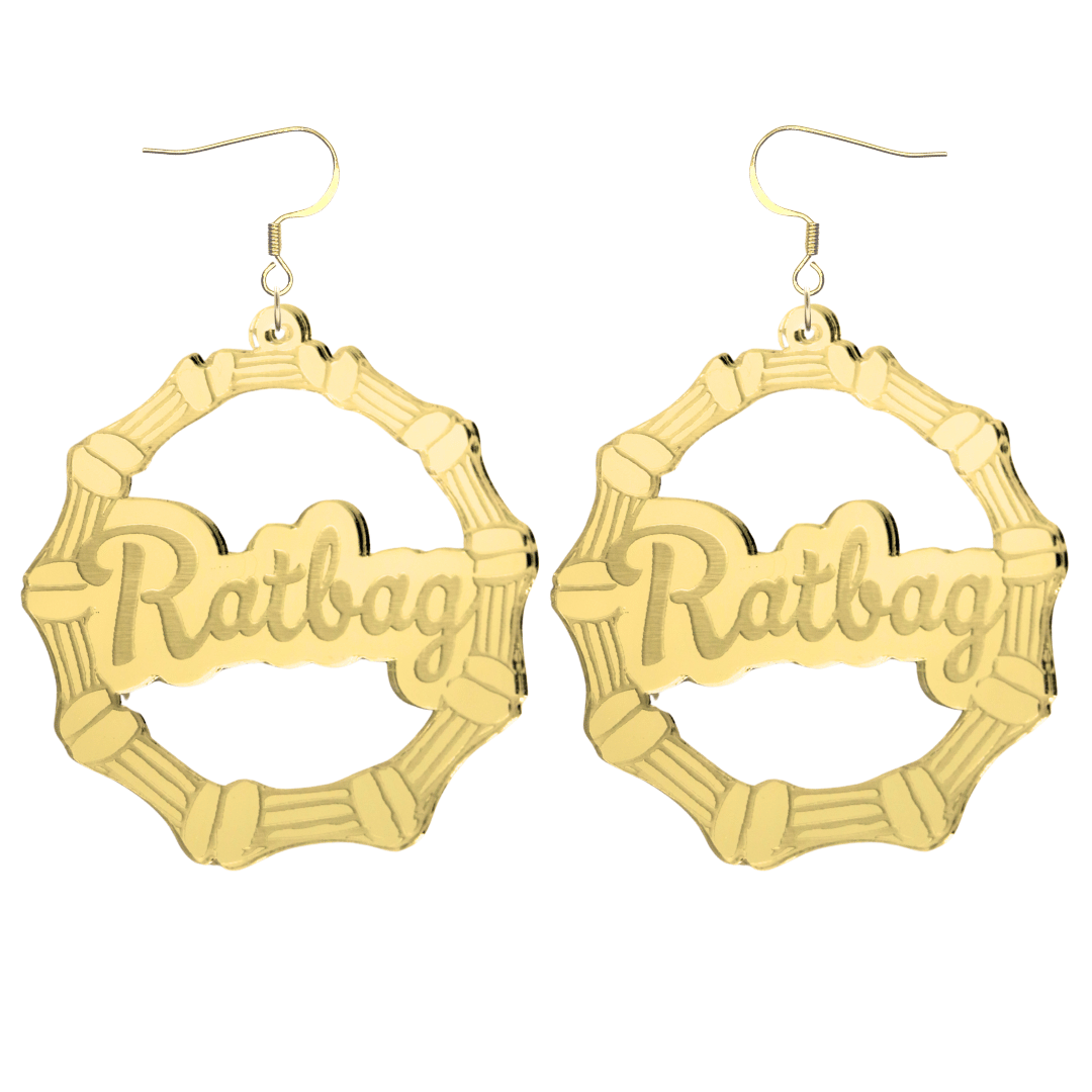 Haus of Dizzy 'Ratbag' Bamboo Hoop Earrings