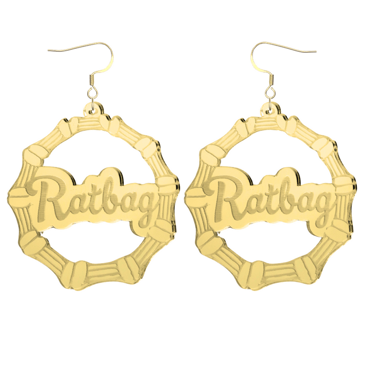 Haus of Dizzy 'Ratbag' Bamboo Hoop Earrings