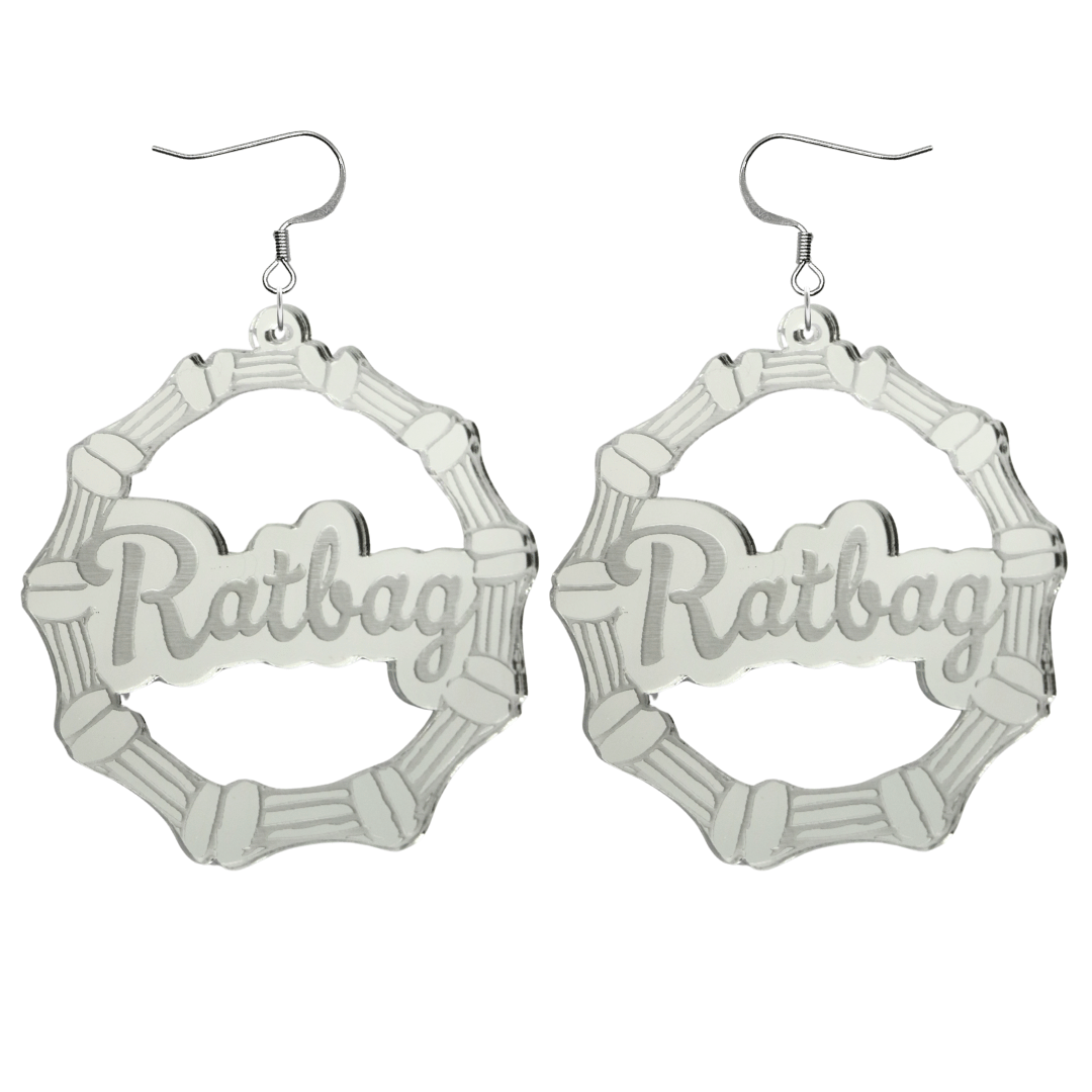 Haus of Dizzy 'Ratbag' Bamboo Hoop Earrings