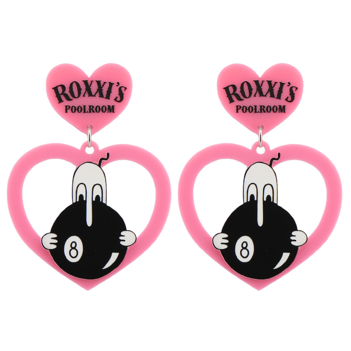 Haus of Dizzy x Roxxi's Poolroom 'Kilroy' Barbie Heart Earrings