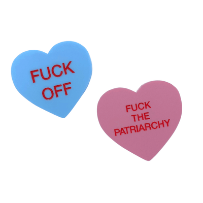 Haus of Dizzy 'Gentle Reminder' Candy Heart Pin
