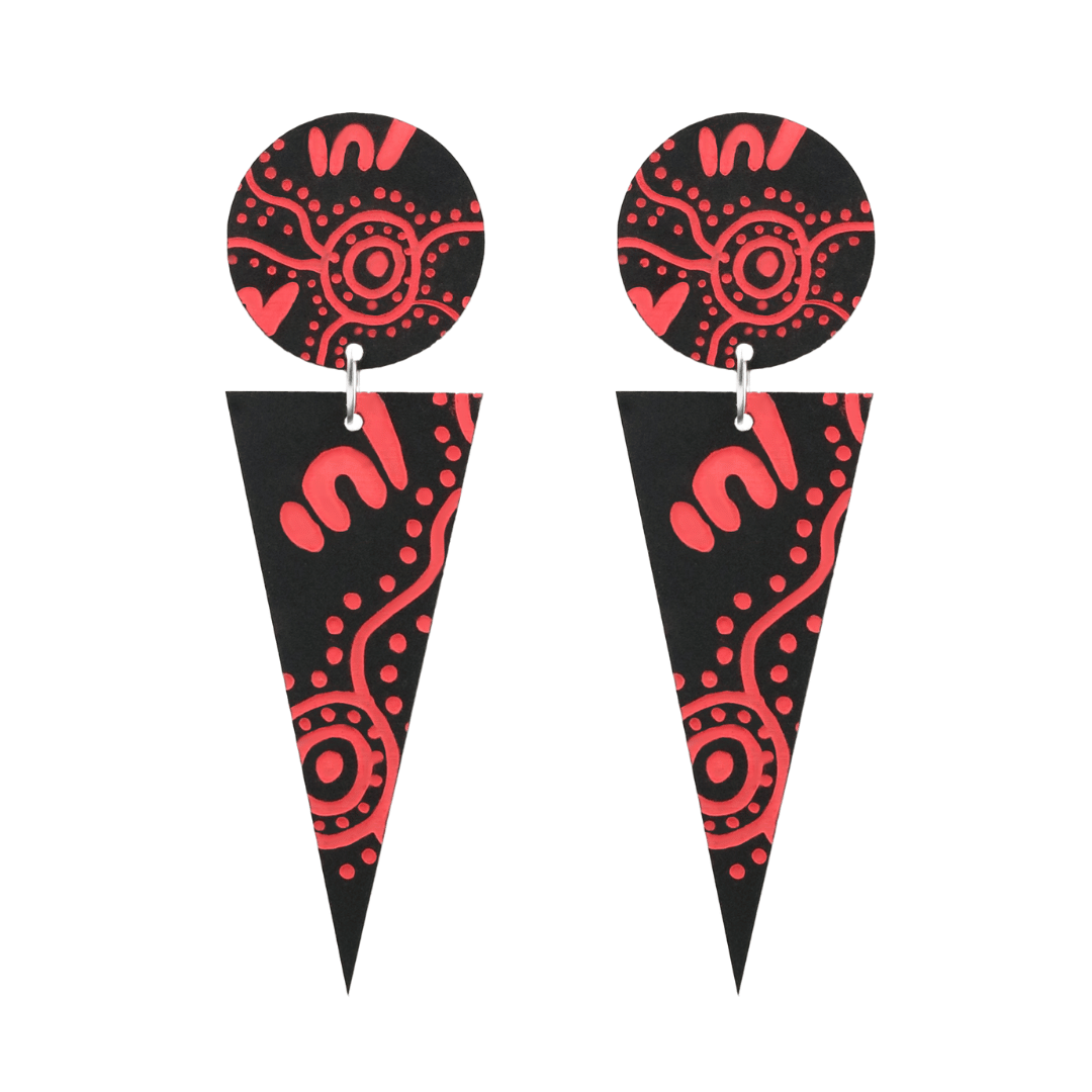 Haus of Dizzy 'Wiradjuri Yinaa' Cone Earrings